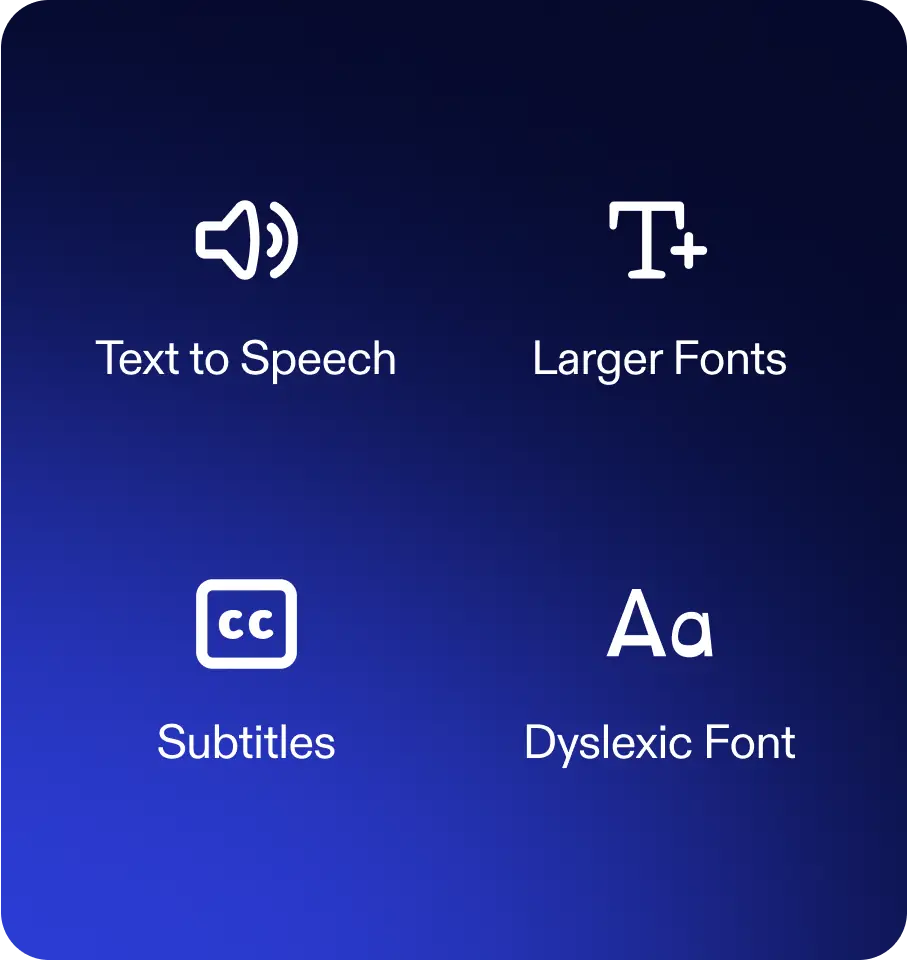 Accessibility Features options