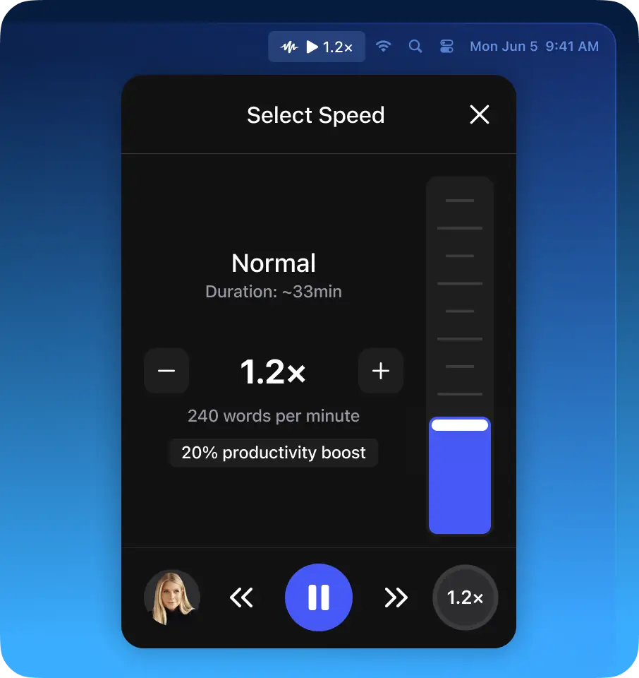 read faster speed slider