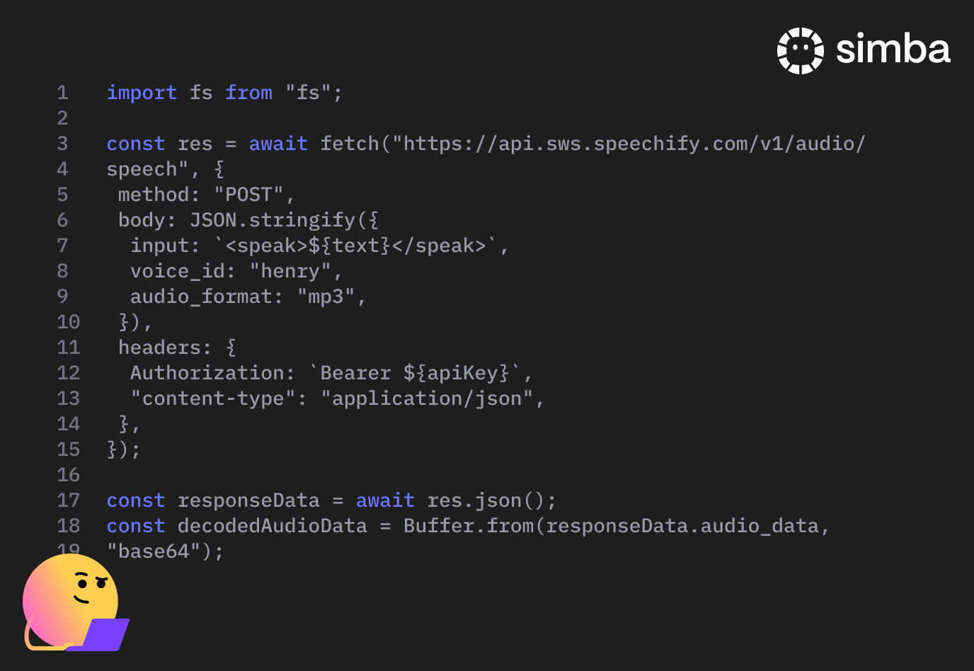 speechify api screenshot